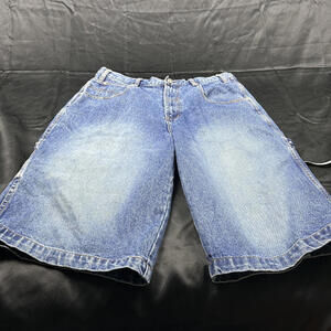 Phat Farm Mens Light Wash Denim Jean Shorts Waist 34 Inseam 14 Hip Hop Style